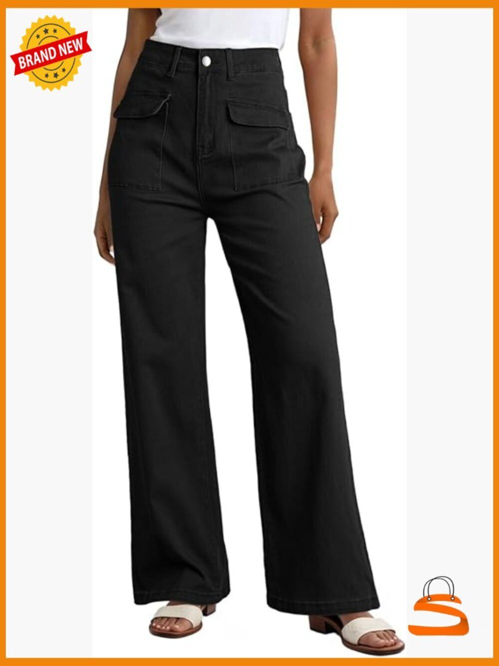 Cargo Baggy Wide Leg High Waist Casual Stretch Pants